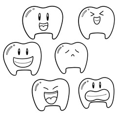 vector set of teeth