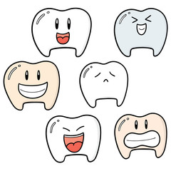 vector set of teeth