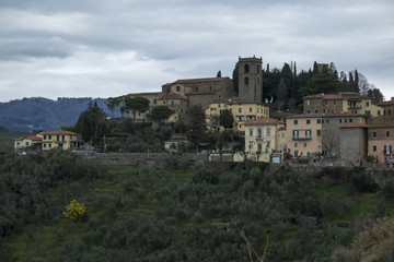 Fototapeta na wymiar View of Montecatini Alto, Italy