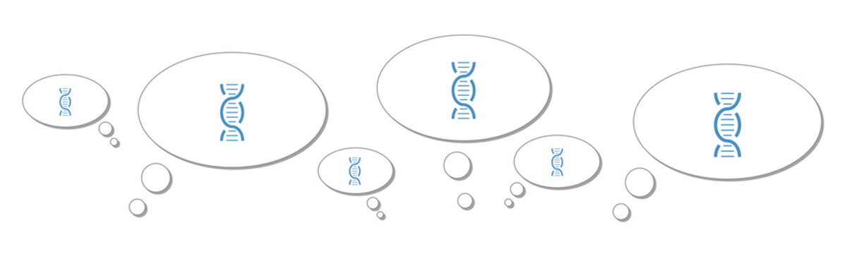 Gedankenblasen - DNA Strang