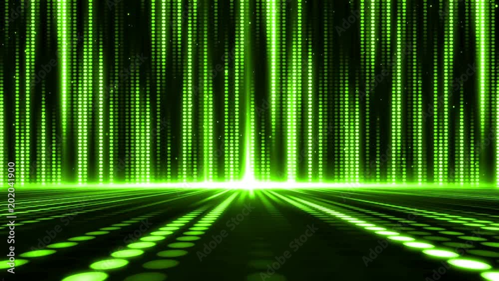 Poster futuristic abstract glittering colorful and elegance light dots pattern for stage show and video joc