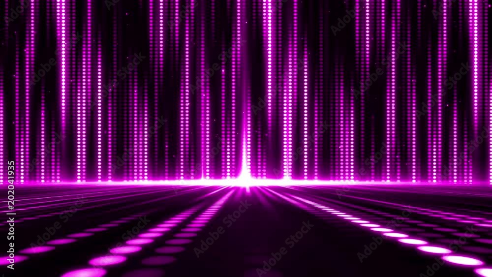 Poster futuristic abstract glittering colorful and elegance light dots pattern for stage show and video joc