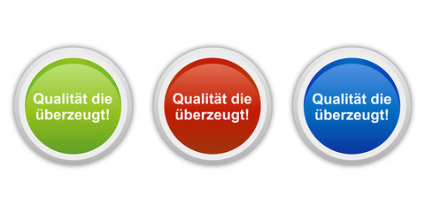 rundes Button Set grün rot blau - Qualität die überzeugt