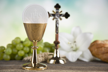 Obraz premium Sacrament of communion, Eucharist symbol.