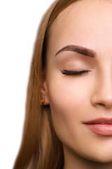 Fototapeta premium Permanent make up on eyebrows.