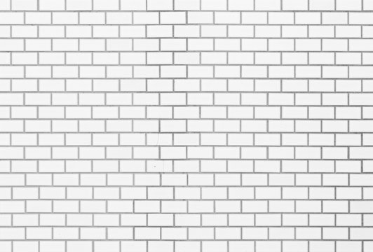 White brick wall background and pattern