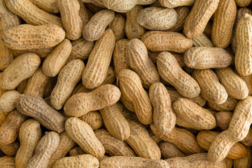 Background texture of whole natural peanuts