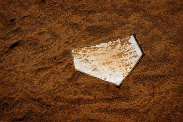 Baseball Homeplate in Brown Dirt for Sports American Past Time © Lane Erickson