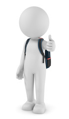 3d M?ännchen Schüler Daumen hoch