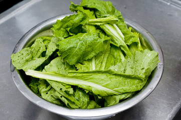 からし菜の下拵え