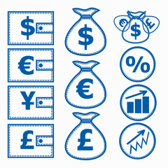 Financial Symbols. Illustration.