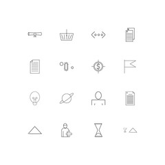 Education And Science simple linear icons set. Outlined vector icons