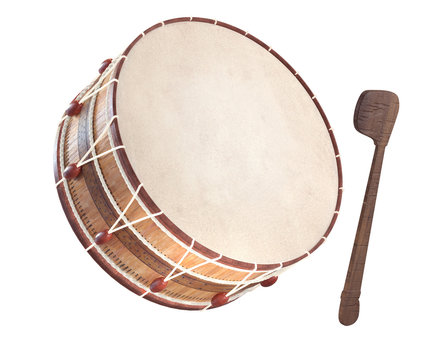 Ramadan drum 3D rendered isolated- Muslim religious month