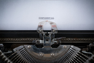 Confidential Typed on Typewriter