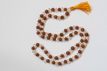 Rudraksha and Crystal string or Rosary