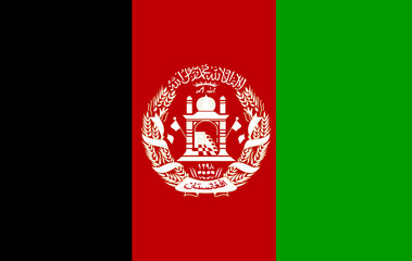 Flag of Afganistan. Vector Illustration.