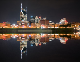 Fototapeta na wymiar Nashville Night Skyline