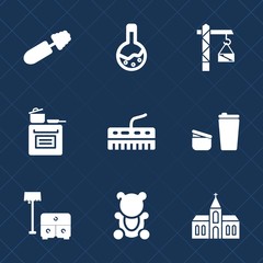 Premium set with fill icons. Such as religious, sofa, fluffy, teddy, brush, religion, coffee, technology, beauty, church, architecture, bed, modern, drink, equipment, bear, cafe, lab, toy, cooking