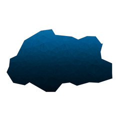 Bhutan map in geometric polygonal,low poly. Vector illustration.