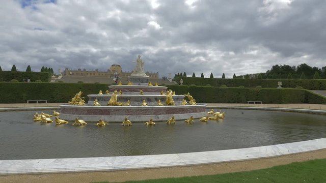 Latona Fountain in the gardens of Versailles 