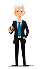 Obraz premium Business man with gray hair