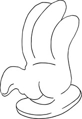 The hand of a cartoon character - Vector