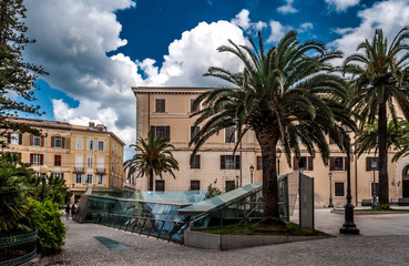 Fototapeta na wymiar Square in the city of Sassari