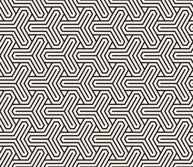 Vector seamless geometric pattern. Simple abstract lines lattice. Repeating elements stylish background