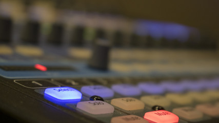 High tech mixer buttons bright colors 