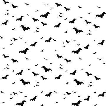 Pattern Bats Halloween Black