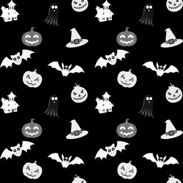 Pattern Halloween Black and White