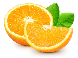 Ripe orange isolated