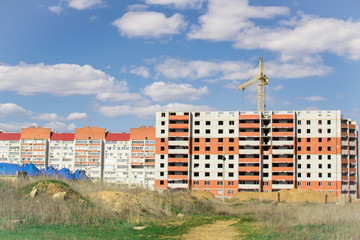 construction crane in summer