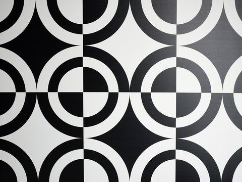 Black and white circle pattern full frame