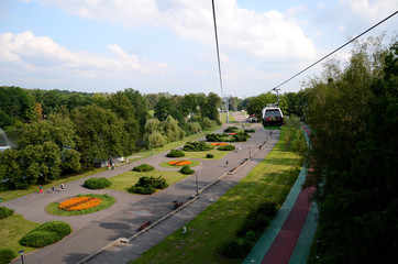 Public Silesian Park in Chorzow near Katowice, Poland - obrazy, fototapety, plakaty