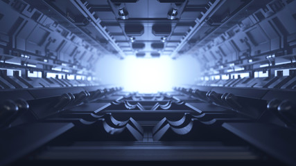 Obraz premium 3D illustration Rail road tunnel