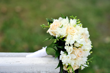 Bouquet of a bride. Beautiful wedding bouquet. 