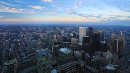 Naklejka na ściany i meble Aerial view of downtown Toronto