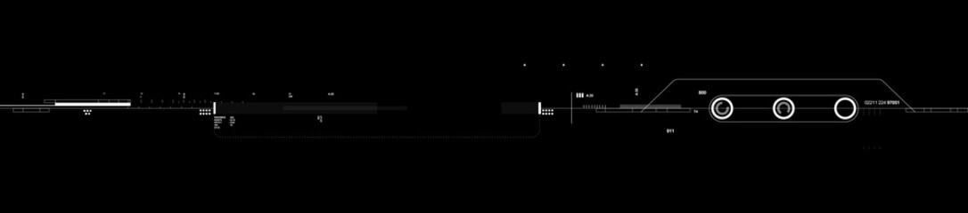 Naklejka premium hud line display