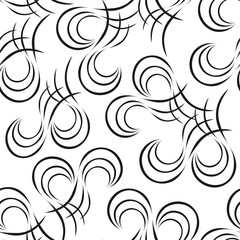 Spiral curls on   background. Seamless pattern. Abstract texture. For background, fabric, wallpaper.