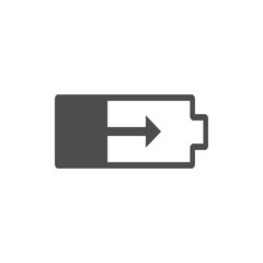 Battery load icon. Battery charge. Vector illustration, flat design.