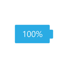 Battery load icon. Battery charge. Vector illustration, flat design.