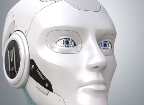 Robot's head close-up