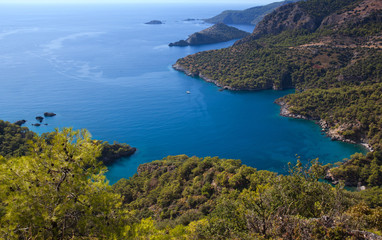 Beautiful lagoon on Lycian way in Olu Deniz, Turkey