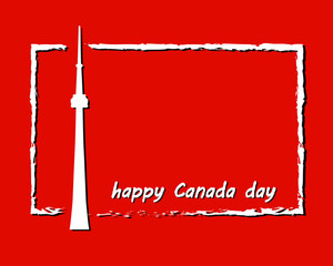 Happy Canada Day with maple leaf. Canada 151. Poster 