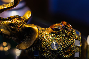 Obraz premium Wedding rings for a wedding this happy day