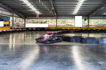 Go-kart motion drive in track