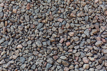 Pattern of different size stones, granite, gravel stones