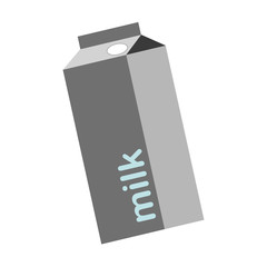 Milch Karton - Vektor Illustration - Freigestellt auf weißem Hintergrund