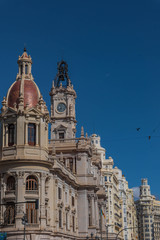 Valencia Rathaus Plaza del Ayuntamiento Hochformat